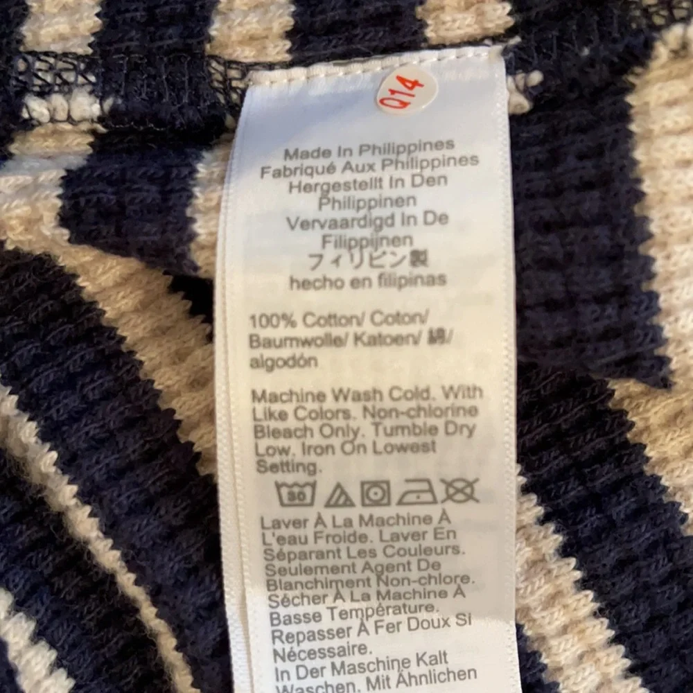 J.Crew Waffle drawstring short in stripe AY073